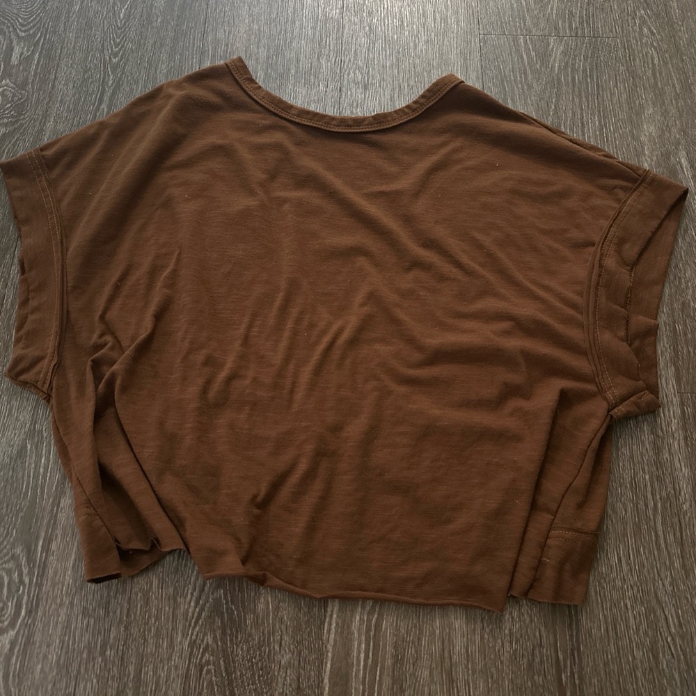 Women’s Brown Relaxed Crop Top